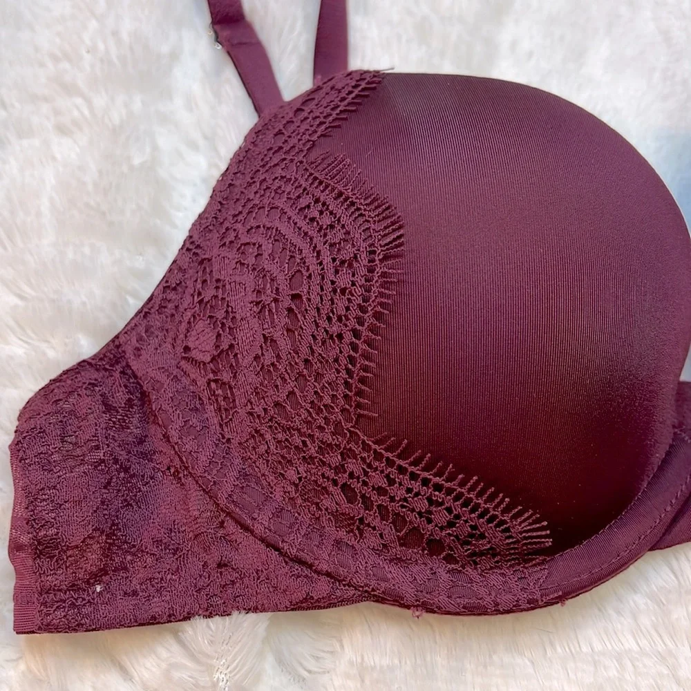 Victoria’s Secret Dream Angels Eggplant Push-Up Bra. Size 32A. EUC - Picture 2 of 5